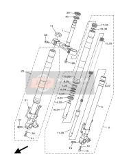 2PW231021000, Fourche Avant Comple, Yamaha, 0